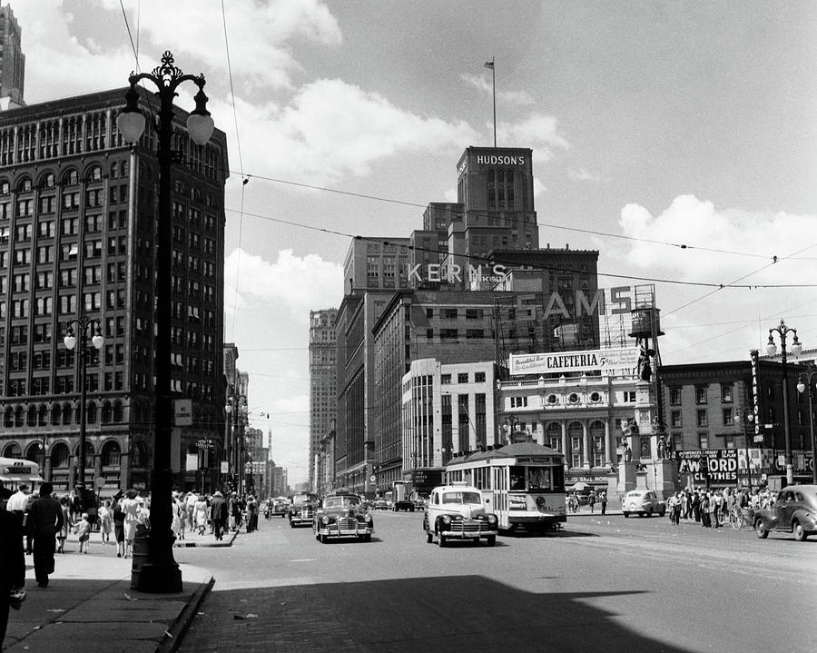 1940s Cadillac Square Detroit Michigan Photograph by Vintage Images ...