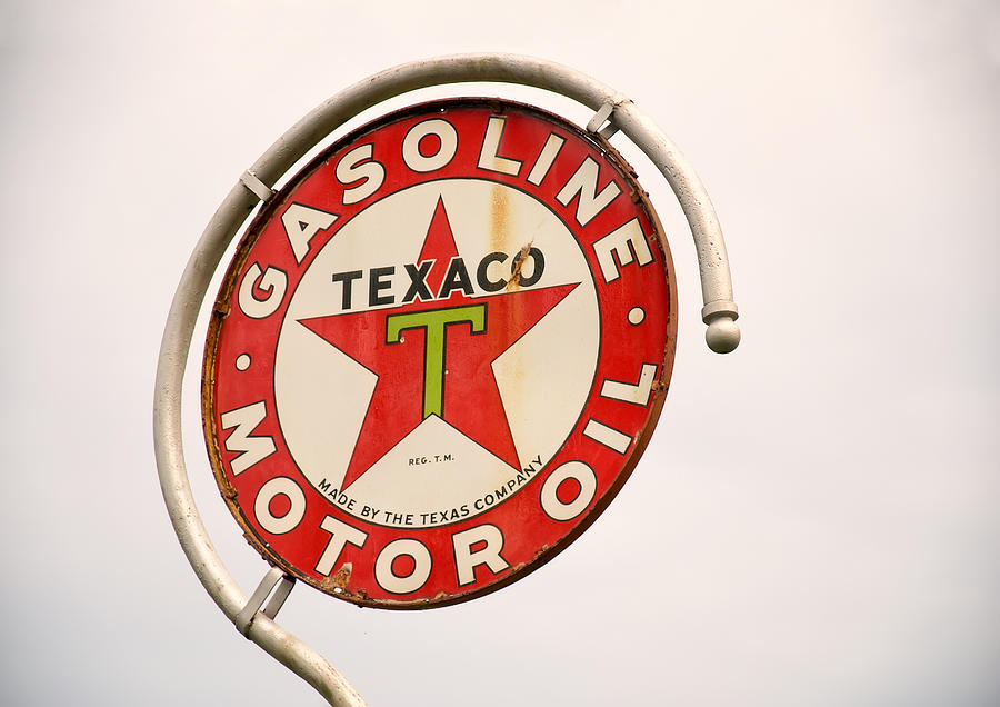 1940s Texaco Porcelain Sign Photograph by Flees Photos