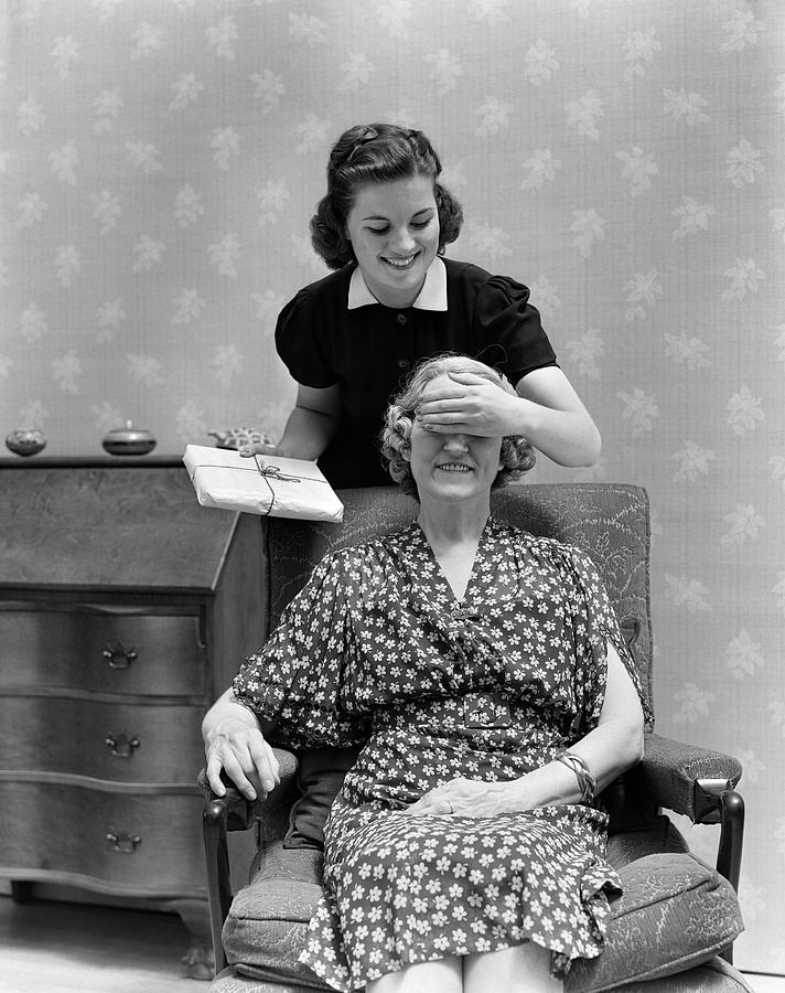 1940s Two Women Smiling Daughter Photograph by Vintage Images | Fine ...