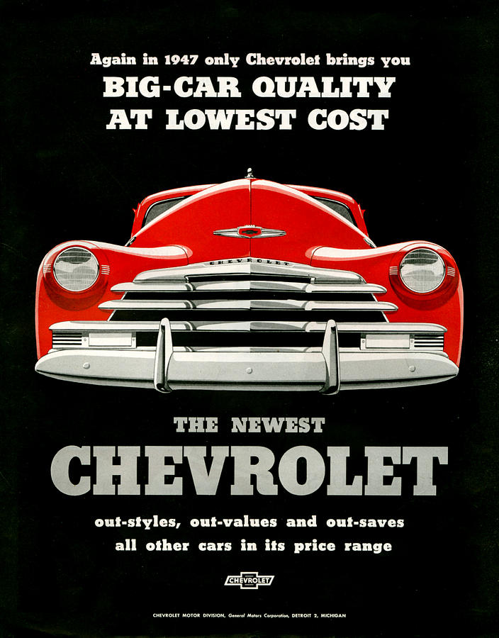 1940s Usa Chevrolet Magazine Advert Photograph by The ...