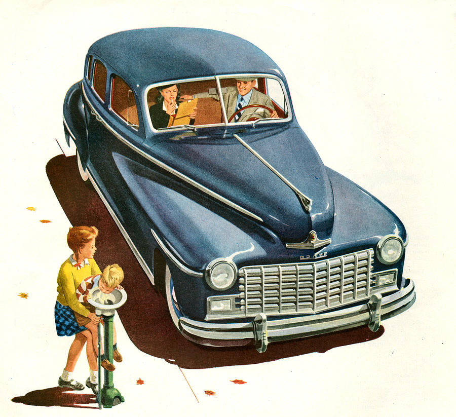 Car Photograph - 1940s Usa Dodge Magazine Advert Detail by The Advertising Archives