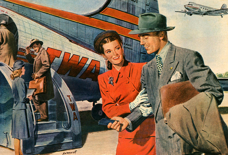 1940s Usa Twa Magazine Advert Detail Photograph by The Advertising ...