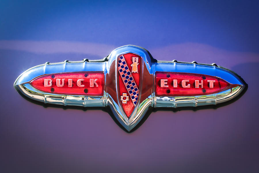 Car Photograph - 1941 Buick Eight Special Emblem by Jill Reger