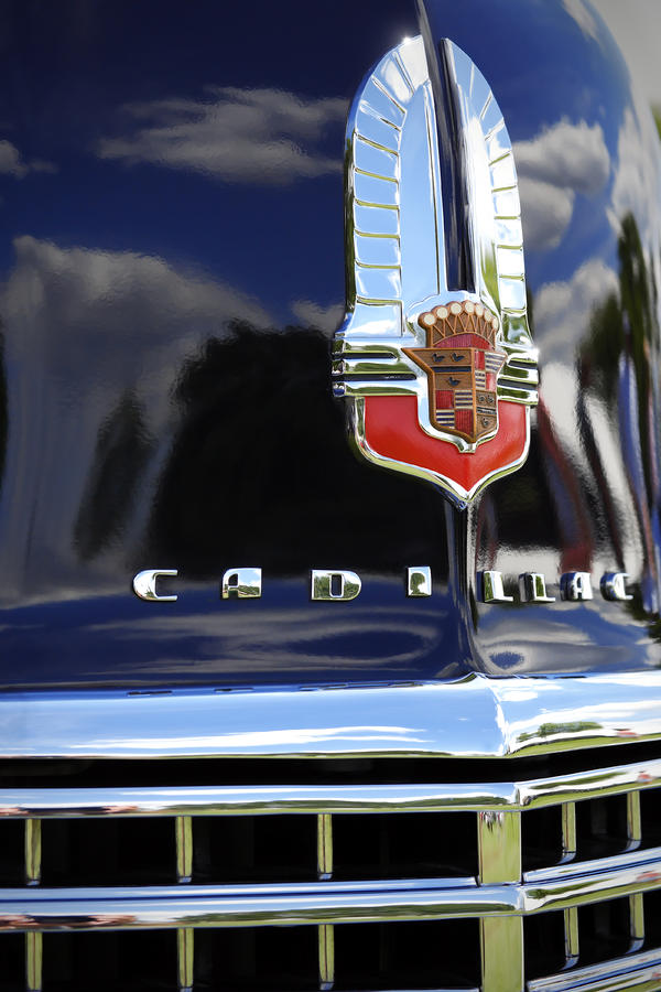 1941 Cadillac Series 62 Coupe Hood Emblem Photograph by Gordon Dean II
