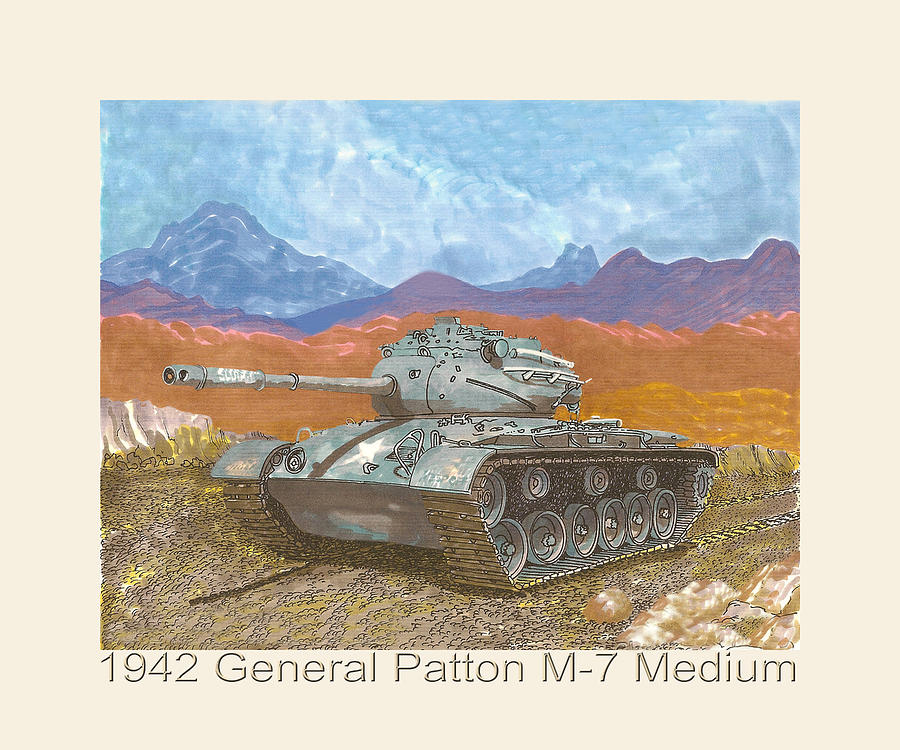 Military Weapons Painting - 1941 W W I I Patton Tank by Jack Pumphrey