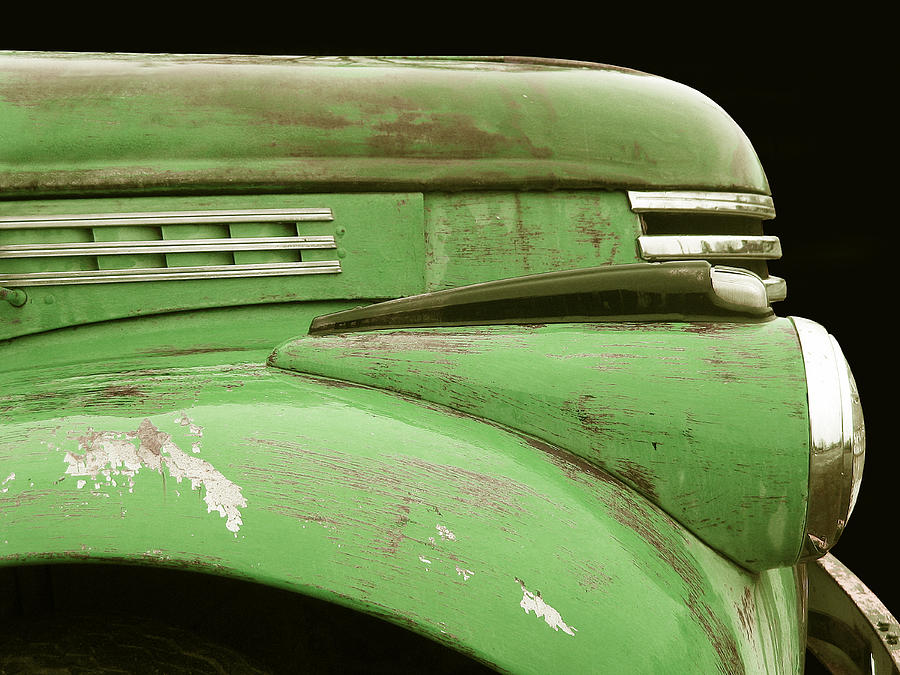 1942 Chevy pick-up - green Photograph by Larry Hunter