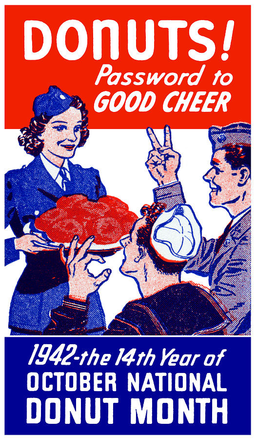 1942 Donut Month Poster Painting by Historic Image