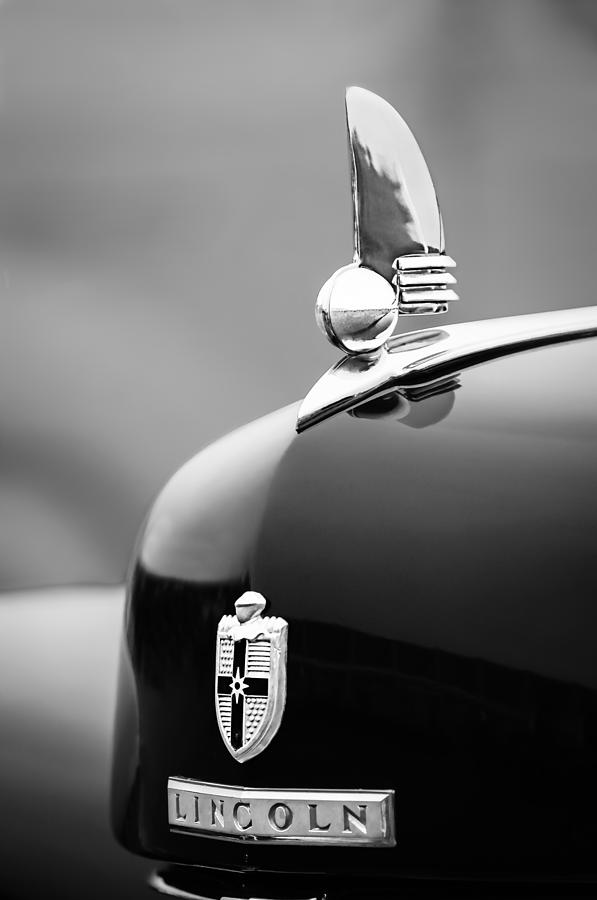 1942 Lincoln Continental Cabriolet Hood Ornament - Emblem Photograph by Jill Reger