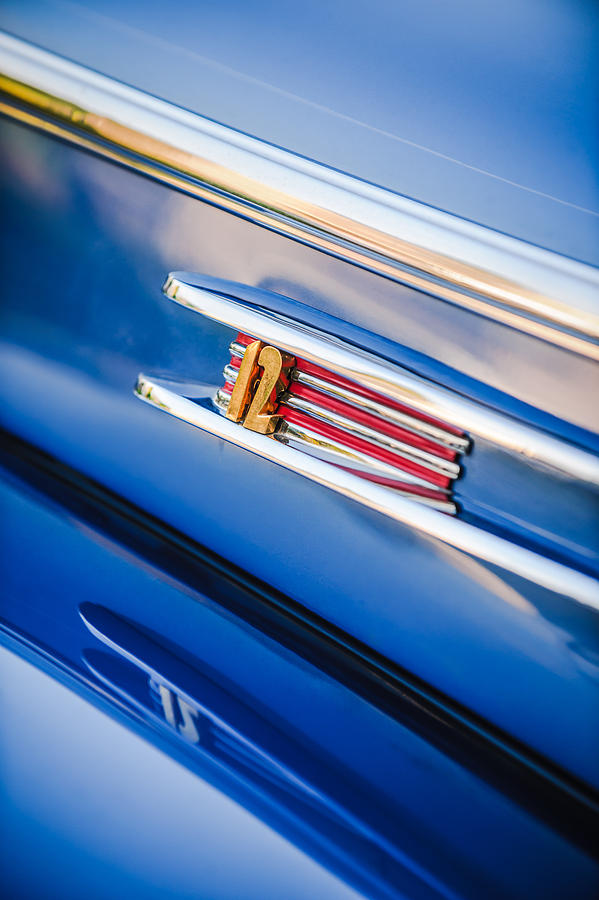 1942 Lincoln Zephyr Coupe Emblem -1215c Photograph by Jill Reger