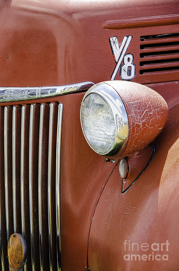 1944 Ford Pickup - Headlight Photograph by Mary Carol Story