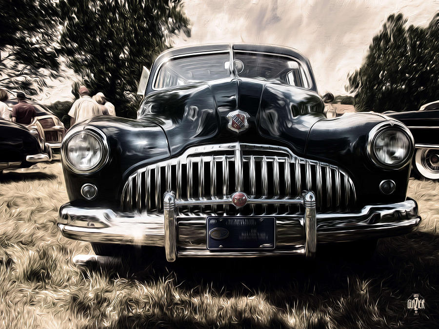 1946 Buick Estate Wagon Sepia Tone Digital Art