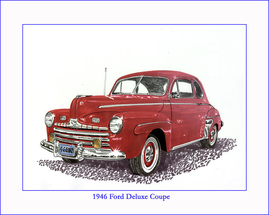  Ford Special Deluxe Coup e  from 1946  Painting by Jack Pumphrey