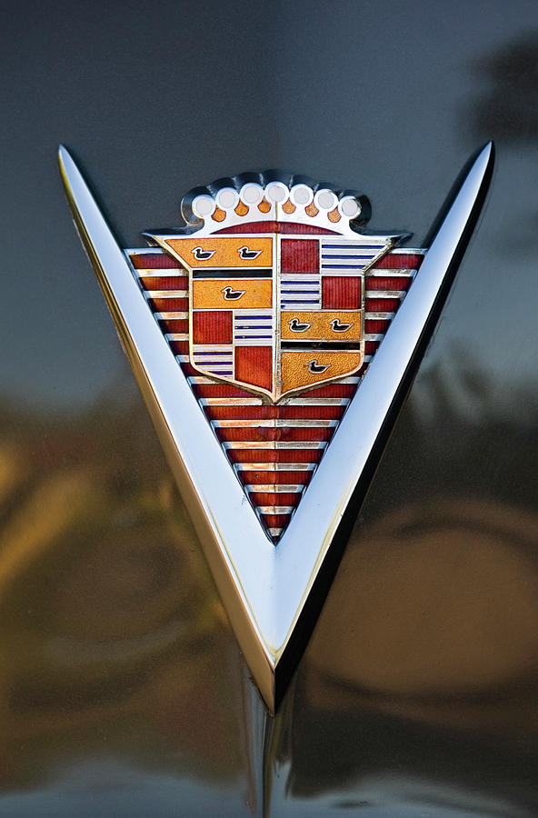 Transportation Photograph - 1947 Cadillac Emblem by Jill Reger