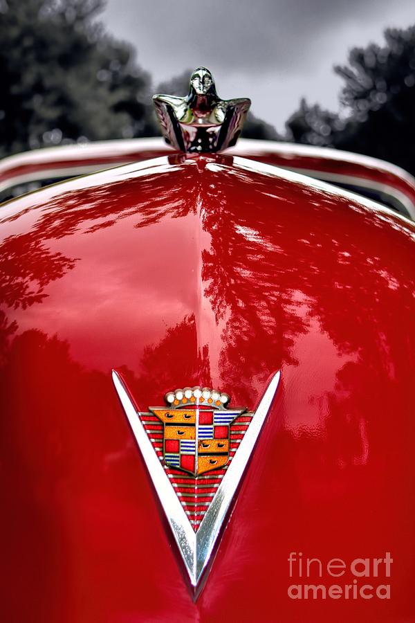1947 Cadillac Hood Ornament and Crest Photograph by Henry Kowalski