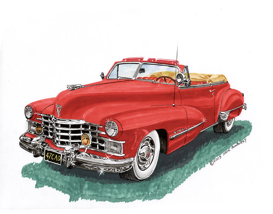 Cadillac Series 62 Convertible Painting by Jack Pumphrey