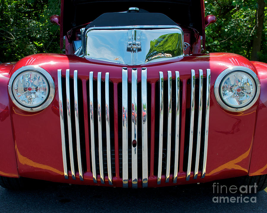 Car Photograph - 1947 Ford Truck Grill Cropped by Mark Dodd