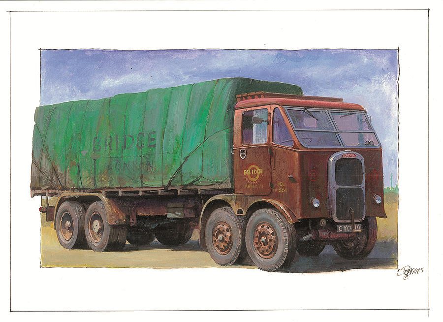 Transportation Painting - 1947 Scammell R8 by Mike Jeffries