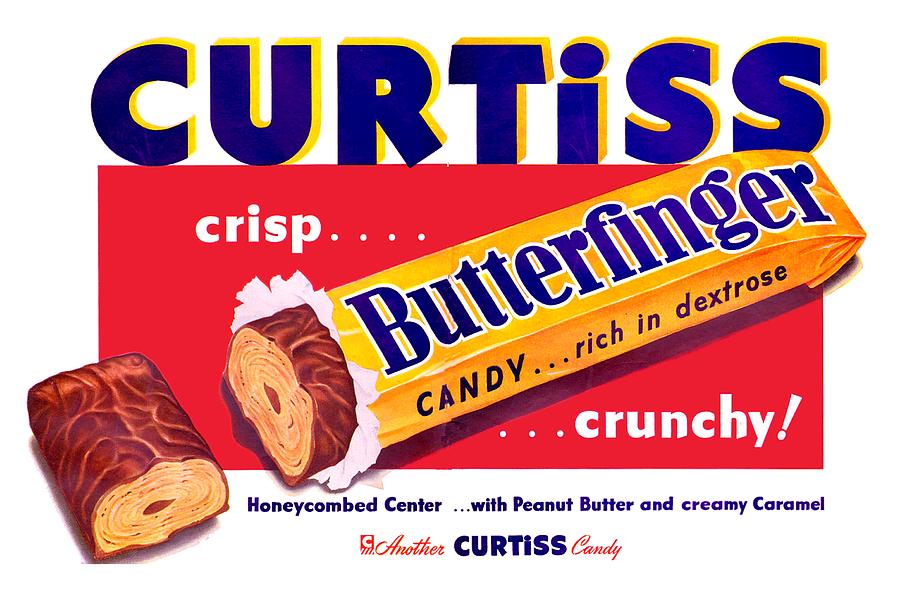 1948 - Curtiss Candy Company - Butterfinger Advertisement - Color Digital Art by John Madison