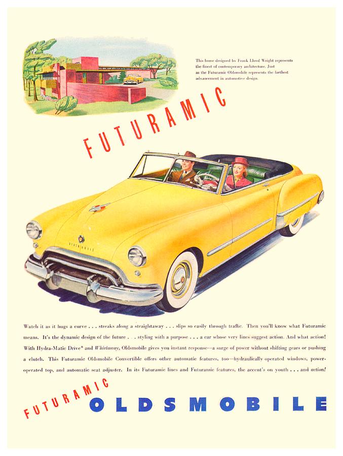 1948 - Oldsmobile Convertible Automobile Advertisement - Color Digital Art by John Madison