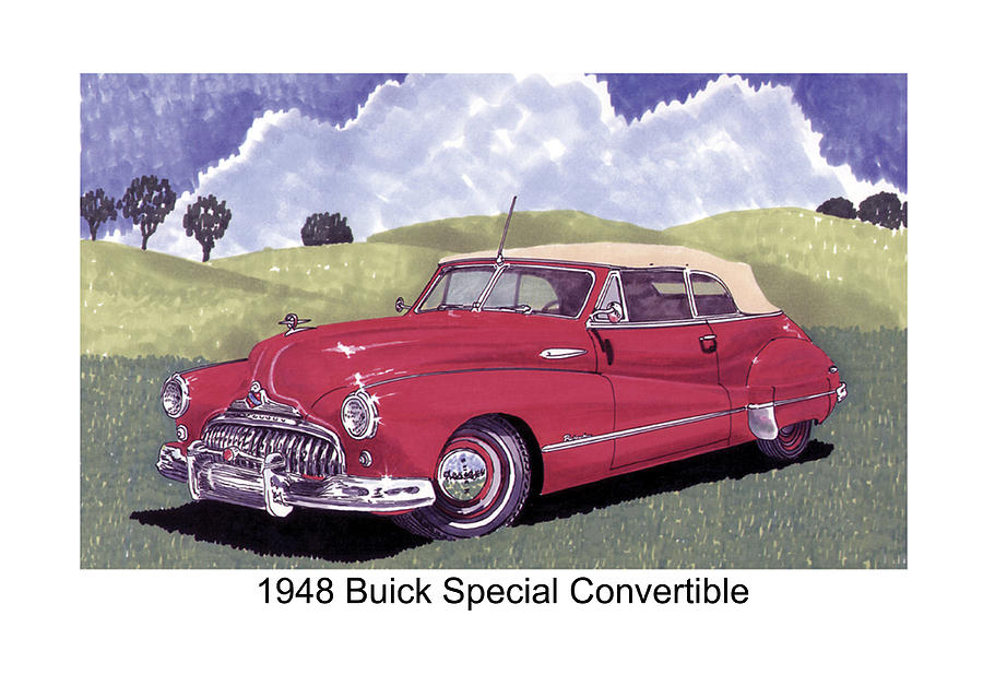 1948 Buick Special Convertible Painting by Jack Pumphrey