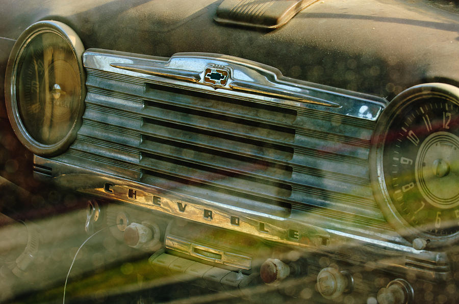 Car Photograph - 1948 Chevrolet Dashboard  by Jill Reger