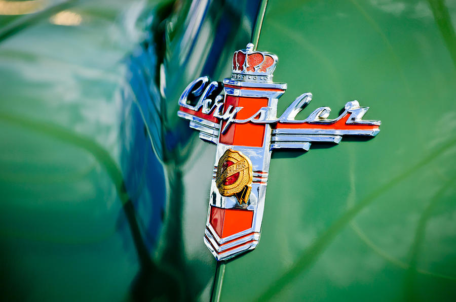 1948 Chrysler Town and Country Convertible Emblem -0974c Photograph by Jill Reger