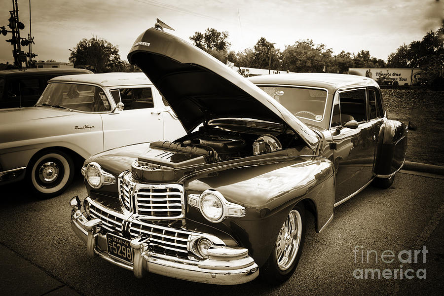 1948 Lincoln Continental Car or Automobile in Sepia  3154.01 Photograph by M K Miller