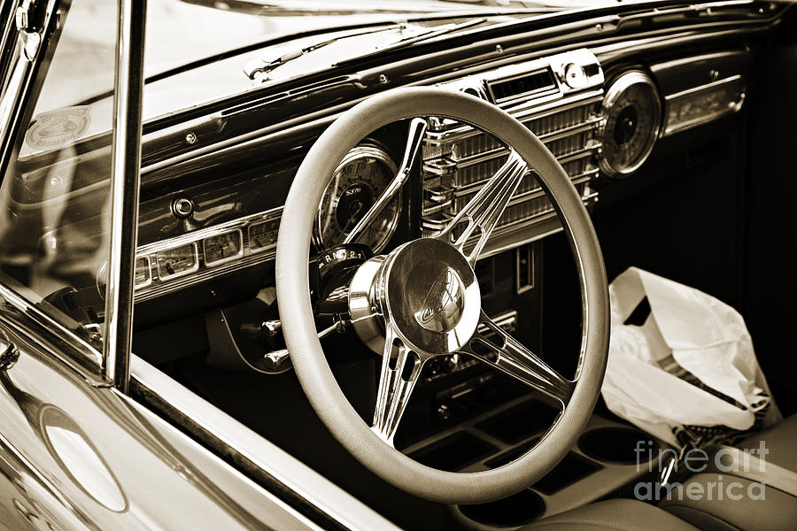 1948 Lincoln Continental Car or Interior in Sepia  3159.01 Photograph by M K Miller