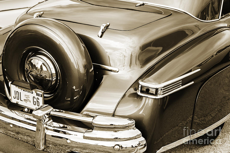1948 Lincoln Continental Car or Spare Tire in Sepia  3158.01 Photograph by M K Miller