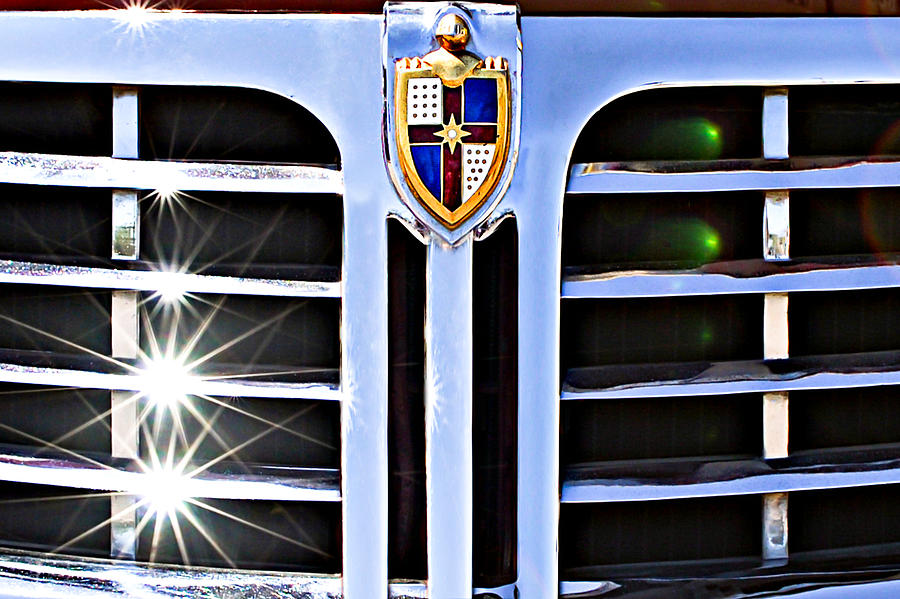Car Photograph - 1948 Lincoln Continental Grille Emblem by Jill Reger