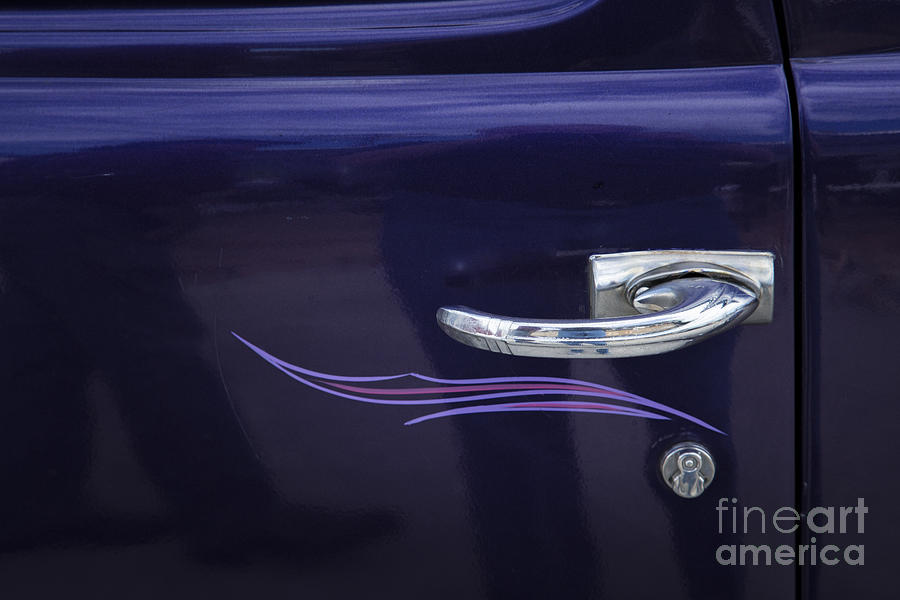 1948 Plymouth Door Handles and Tail Light Color Purple 3382.02 Photograph by M K Miller