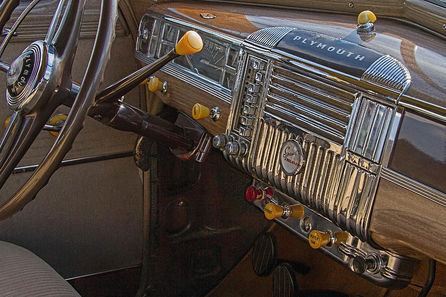 1948 Plymouth Special Deluxe Dashboard Photograph by Nick Gray