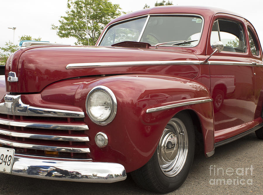 Transportation Photograph - 1948 Red Ford by Steven Parker
