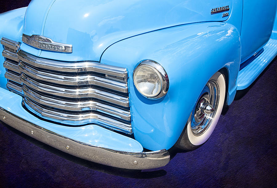 1949 Blue Chevrolet Truck Photograph by Susan Candelario