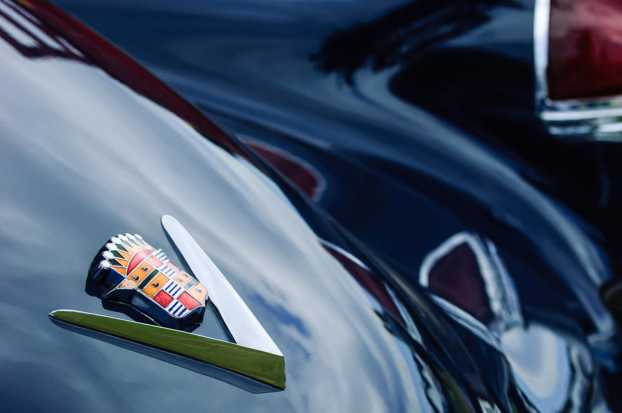 1949 Cadillac Fastback Taillight Emblem Photograph by Jill Reger