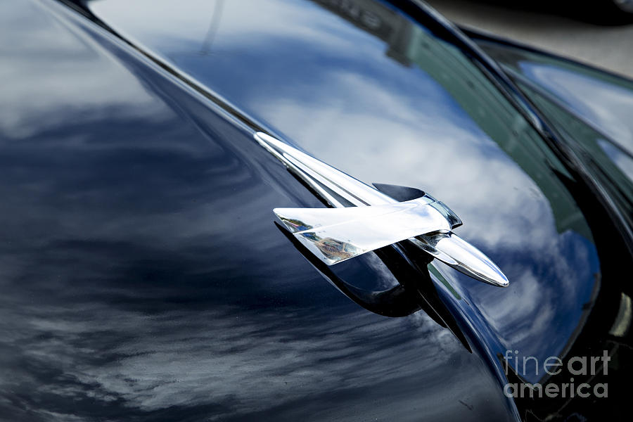 1949 Mercury Classic Car Hood Ornament in Color 3191.02 Photograph by M K Miller