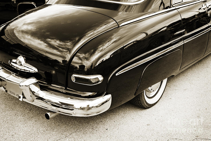 1949 Mercury Classic Car Trunk and Tail lights in Sepia 3200.01 Photograph by M K Miller