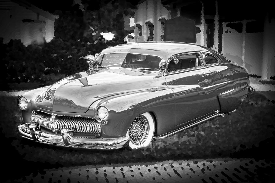 1949 Mercury Club Coupe BW Photograph by Rich Franco