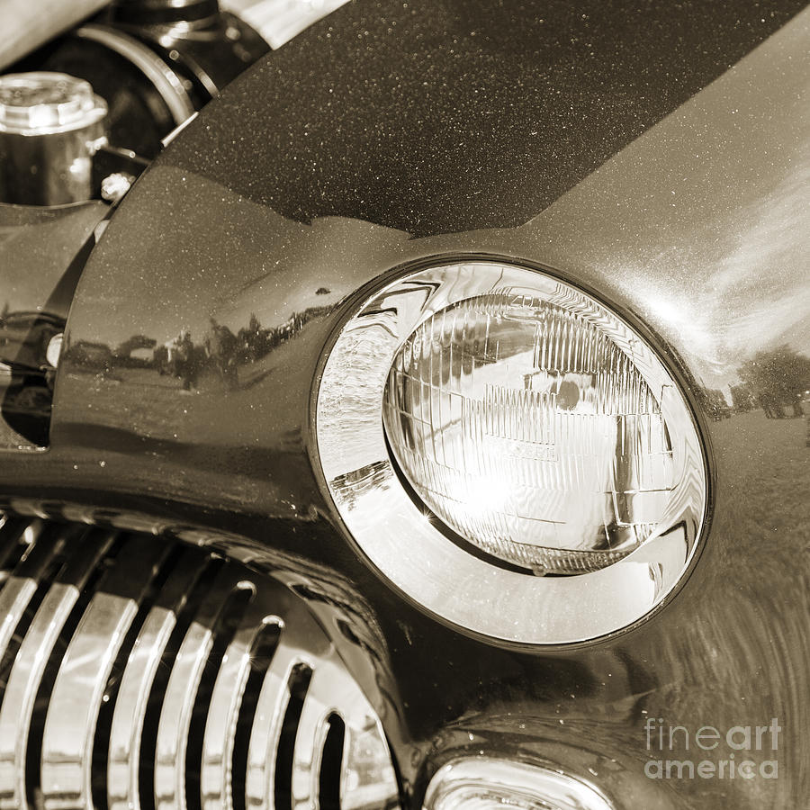 1949 Mercury Coupe Head Light Sepia Color 3039.01 Photograph by M K Miller