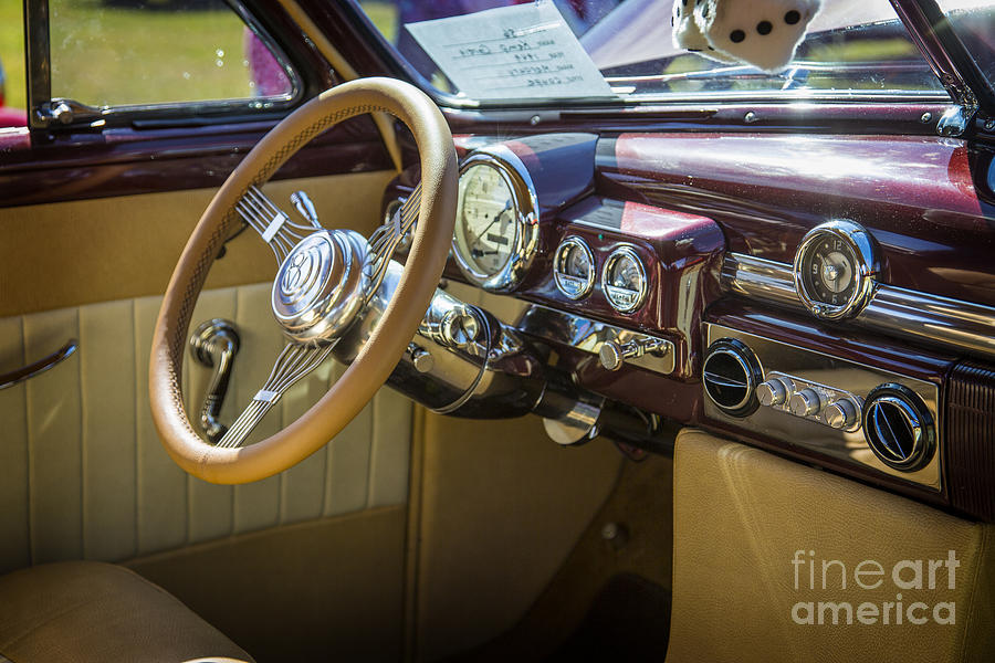 1949 Mercury Coupe Interior in Color 3040.02 Photograph by M K Miller
