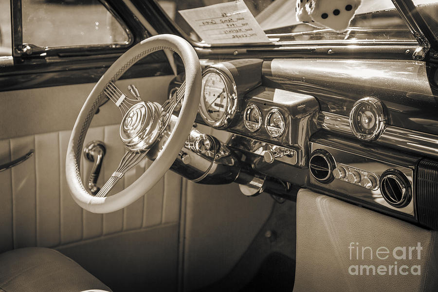 1949 Mercury Coupe Interior in Sepia 3040.01 Photograph by M K Miller
