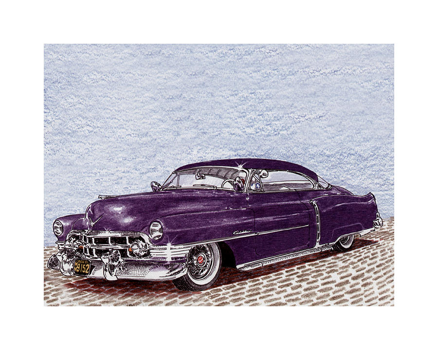  chopped 1950 Cadillac Coupe de Ville Painting by Jack Pumphrey