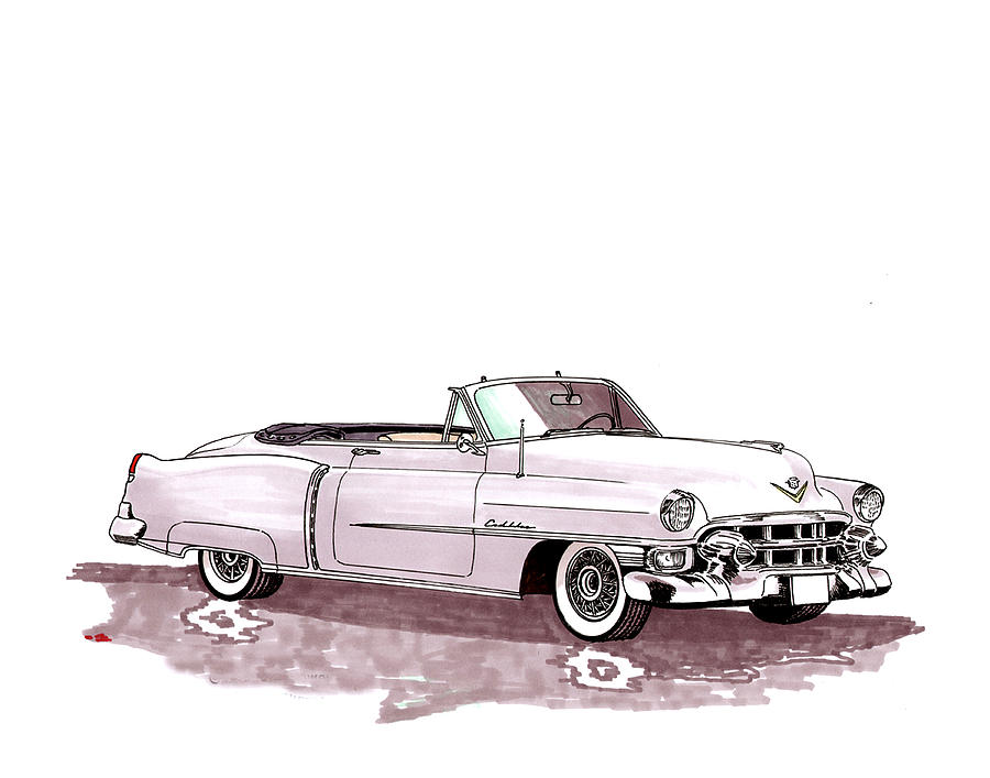 1953 Cadillac El Dorado Painting by Jack Pumphrey