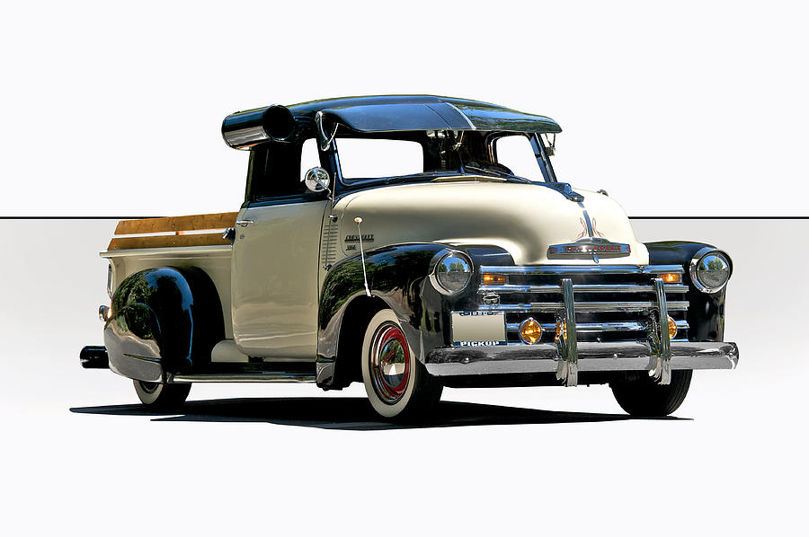 Spinners Photograph - 1950 Chevrolet 3100 Full Accessorized Pick-Up by Dave Koontz