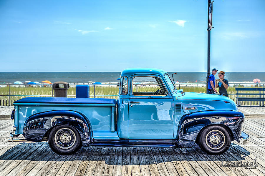 Summer Photograph - 1950 Chevy Truck Blue by Joshua Zaring
