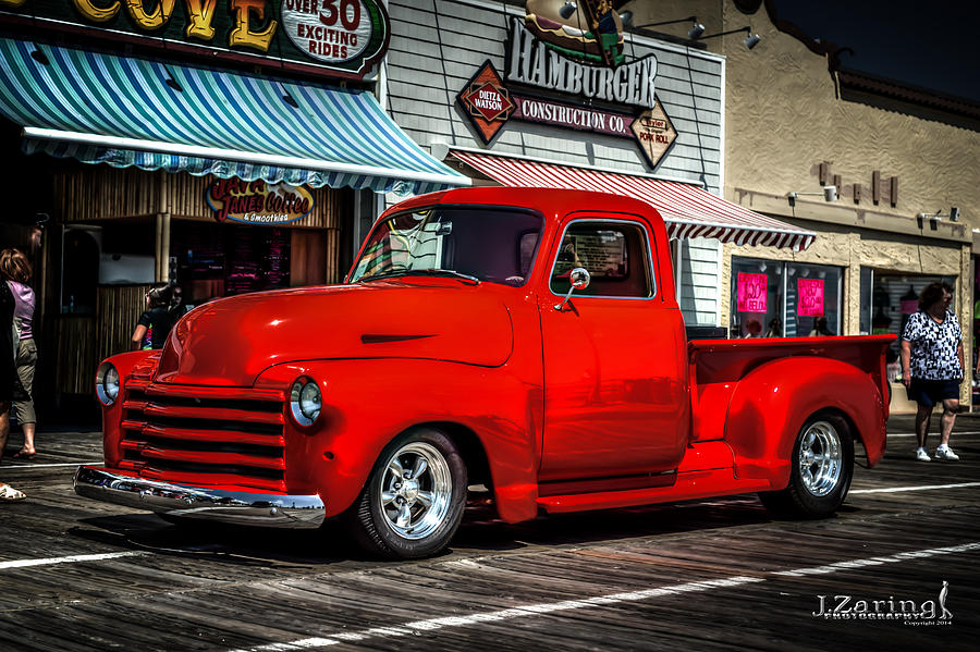 Summer Photograph - 1950 Chevy Truck Red by Joshua Zaring