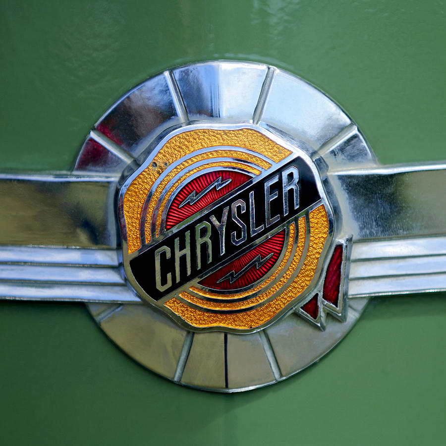 1950 Chrysler Windsor Emblem Photograph by Jill Reger