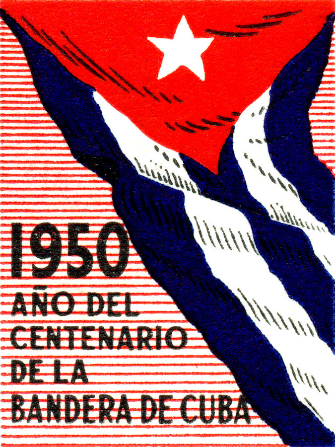 1950 Cuban Flag Centennial Painting by Historic Image