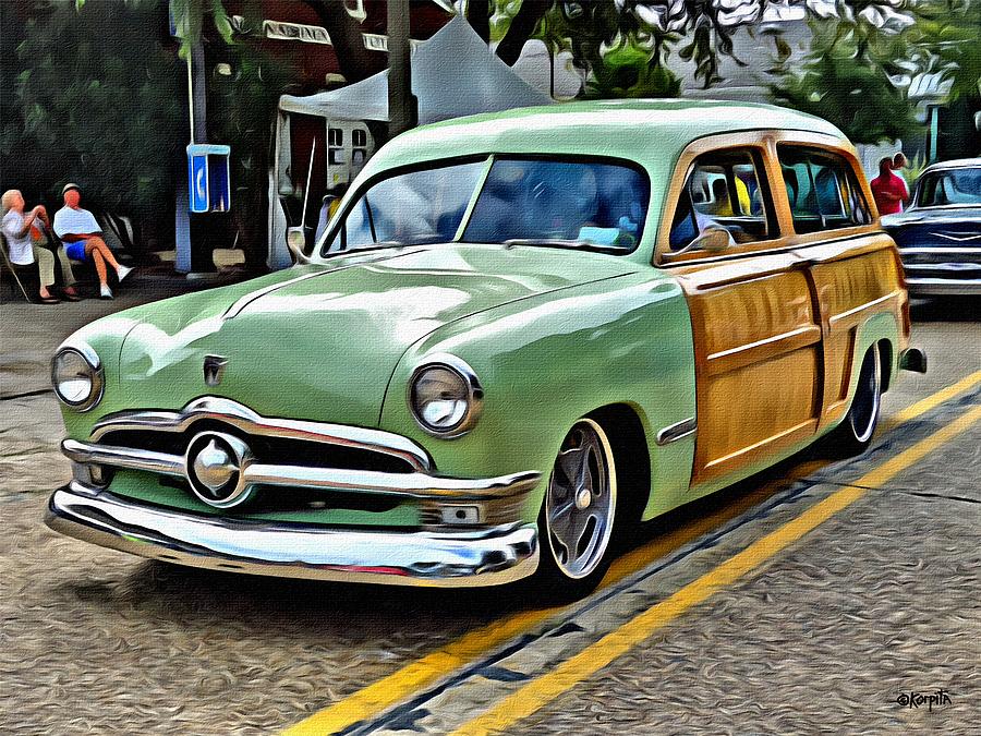 1950 Ford Deluxe Woody Station Wagon Photograph by Rebecca Korpita