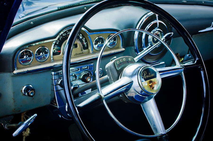 1950 Pontiac Steering Wheel Emblem 2 Photograph by Jill Reger